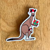 Christmas Kangaroo Sticker