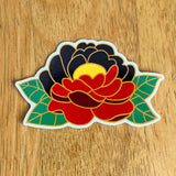 Aboriginal Flag Flower Sticker