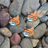 Orange Cat &quot;Nick&quot; Hard Enamel Pin - Orange, Pink, White, and Black Nickel - Lapel Pin Cloisonné Badge