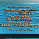 Librarians are rebels lettering quote embroidery