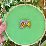 Magnetic Needleminder - Ringtail Possum and Wattle 40mm Hard Enamel Pin Converted to Needle Minder with Neodymium Magnets