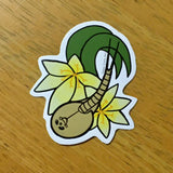 Shield Shrimp and Andamooka Lilies Vinyl Sticker - Triops - Australian Animals and Flowers - Die Cut Vinyl Sticker - Laptop Decal