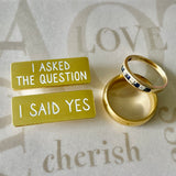 Engagement and Wedding Pin Set - Gender Neutral - Soft Enamel Pin
