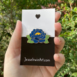 Something Blue! Engagement and Wedding Floral Pin - Hard Enamel Pin