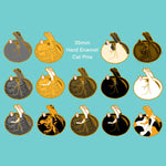 Curled Cat Pins - 14 Colours - 35mm Hard Enamel Pins