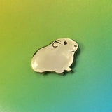 Golden Guinea Pig Pin - Soft Enamel Pin, Gold Plated, 20mm wide - Badge, Accessory, Jewellery, Gift - Board Filler Pin, Gap Filler, Mini Pin