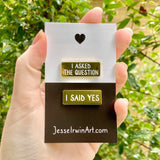 Engagement and Wedding Pin Set - Gender Neutral - Soft Enamel Pin