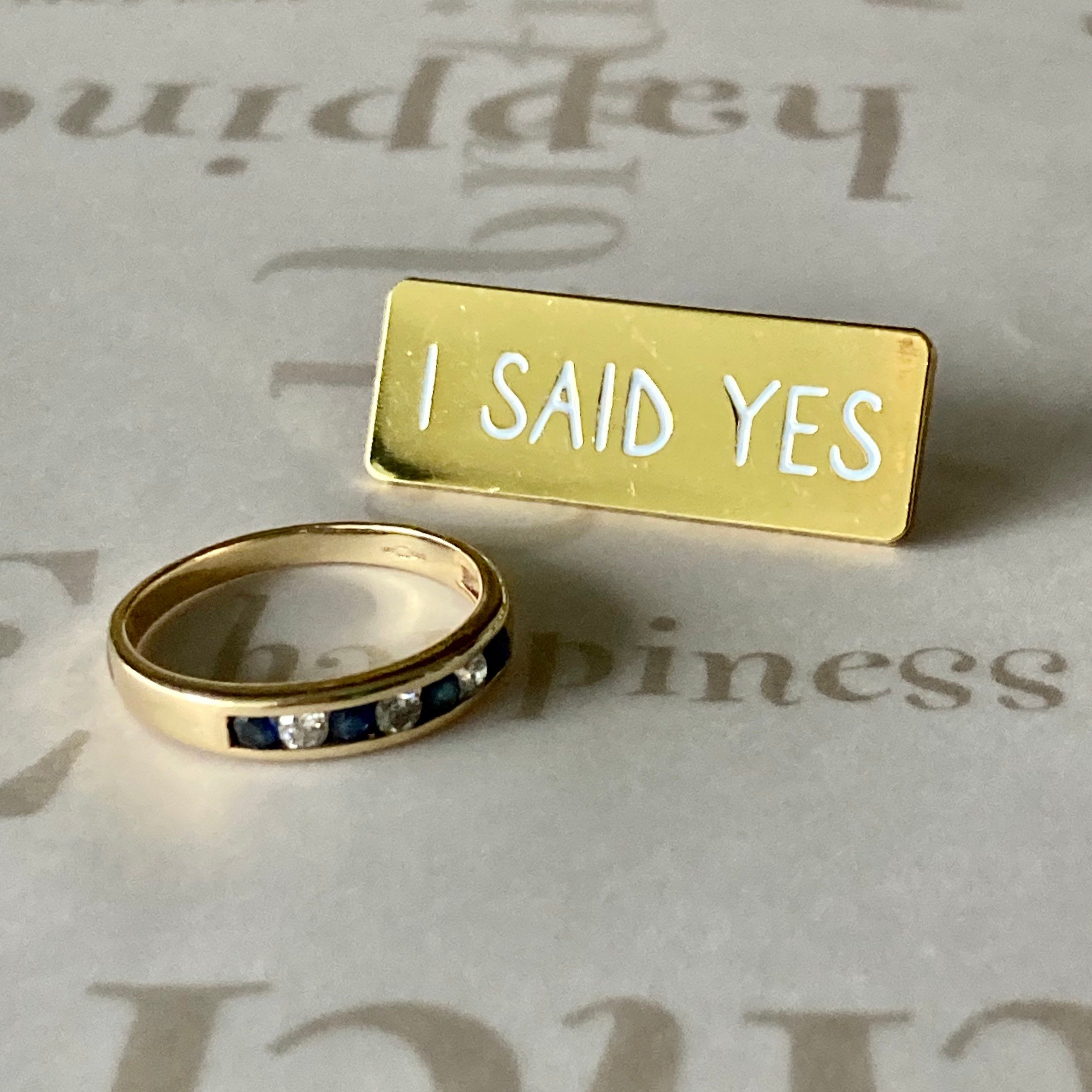 Engagement and Wedding Pin Set - Gender Neutral - Soft Enamel Pin