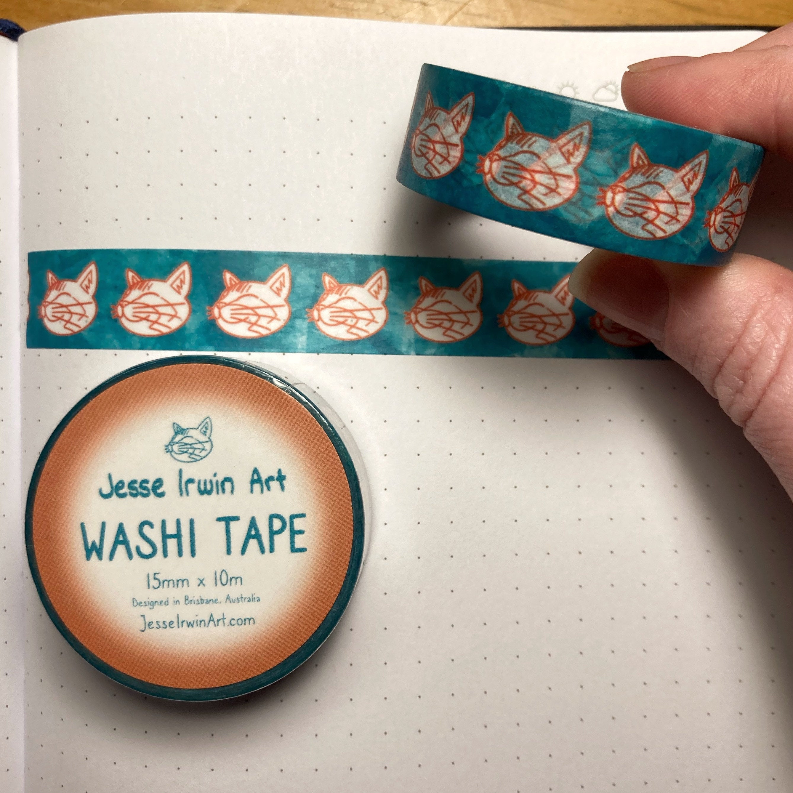 Crystal Cats Washi Tape - 15mm x 10m - Decorative Planner Tape