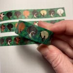Curled Cats Washi Tape - 15mm x 10m - Decorative Planner Tape