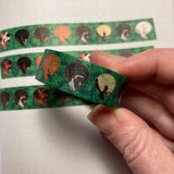 Curled Cats Washi Tape - 15mm x 10m - Decorative Planner Tape