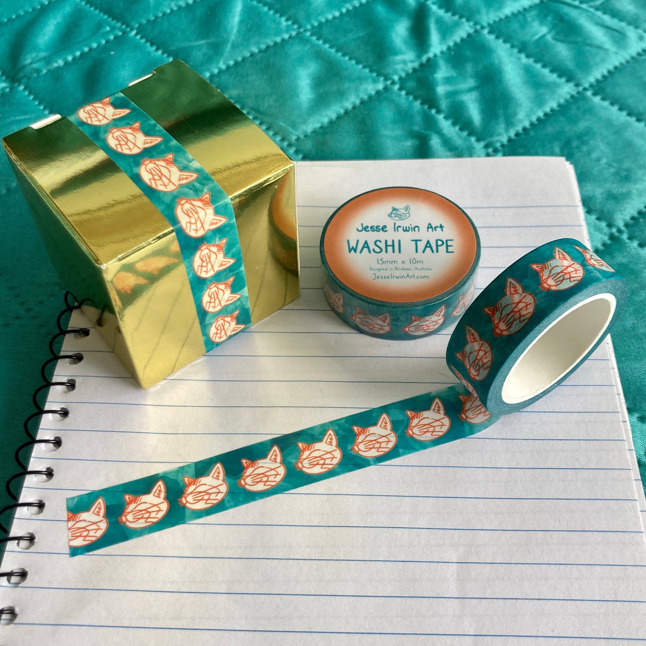 Crystal Cats Washi Tape - 15mm x 10m - Decorative Planner Tape
