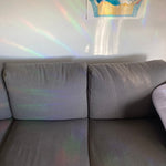 Curled Cat Prismatic Rainbow Suncatcher Decal Sticker - 4” wide, transparent sun catcher - stained glass window effect