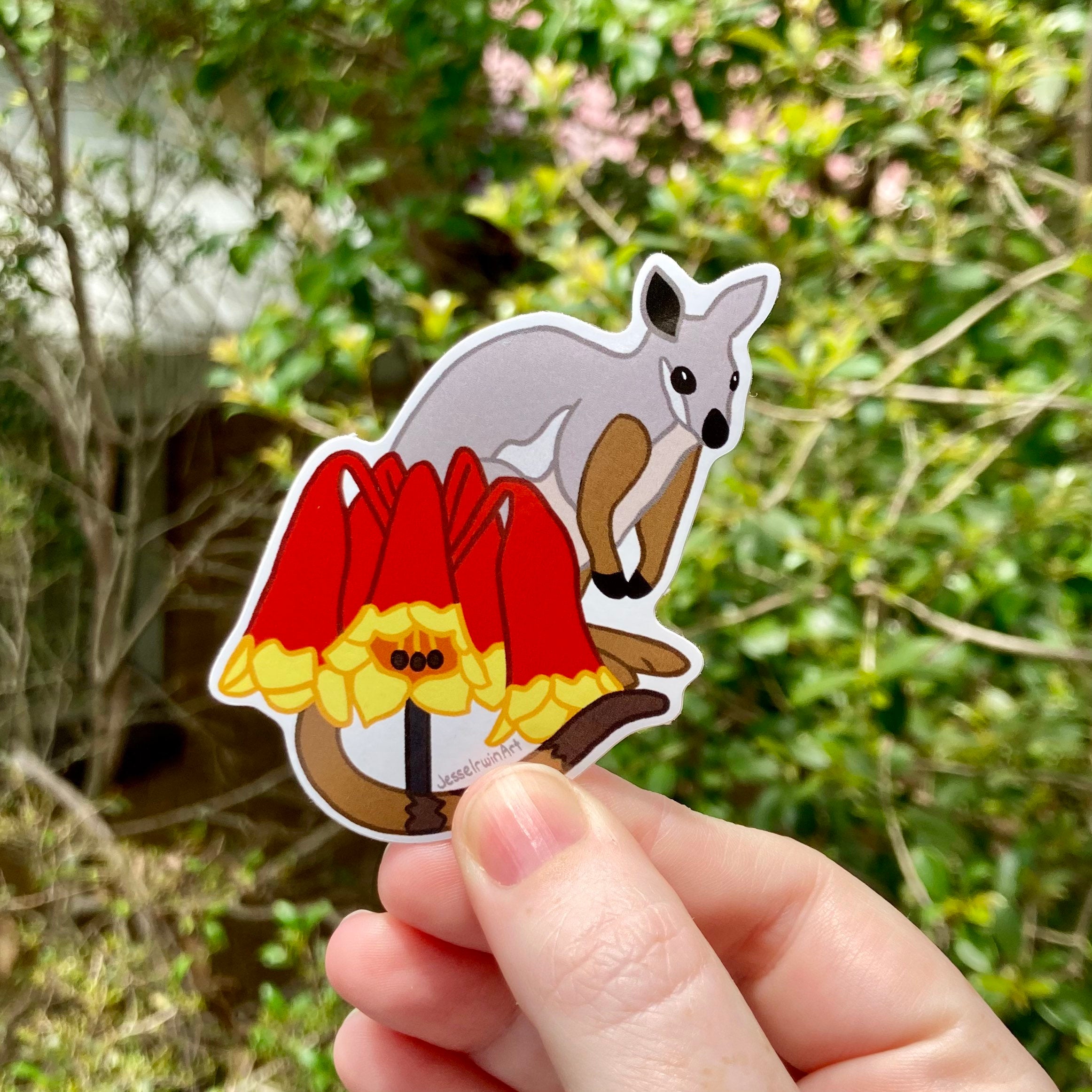 Brush Tailed Rock Wallaby and Christmas Bells Vinyl Sticker – Jesse ...
