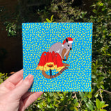 Wallaby and Christmas Bells Flower Christmas Card - Funny Pun - Australian Artist - Envelope Included