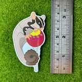 Sugar Glider and Lollipop Vinyl Sticker - Australian Animals and Flowers - Die Cut Vinyl Sticker - Laptop Decal