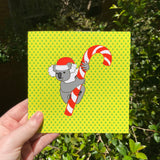 Koala Christmas Card - Funny Pun - Australian Artist - Envelope Included