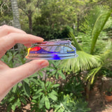 Kitty Cat Holo Rainbow Vinyl Sticker - Holographic Silver Brisbane Ferry - Die Cut Vinyl Sticker - Laptop Decal