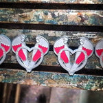 PREORDER: King Parrots and Golden Heart - 40mm Hard Enamel Pin - Valentines Day Pin - LGBT Gay and Lesbian options available
