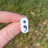 Semi-colon Enamel Pin