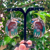 Kookaburra and Gum Blossom - Acrylic Earrings