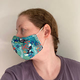 Fabric masks with elastic ear loops