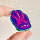 Rainbow 3D Cat’s Paw Pin