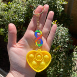 Autism Infinite Rainbow Stim Toy Keychain - Yellow