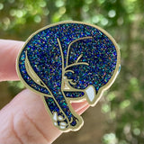 Galaxy Cat - Curled Cat Pin - 35mm Hard Enamel Pins