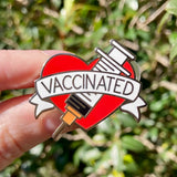 Vaccinated 38mm Hard Enamel Pin