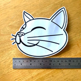 Big Transparent Happy Cat Sticker
