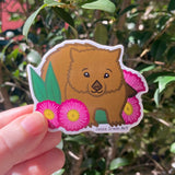 Wombat and Gumnut Blossom Vinyl Sticker